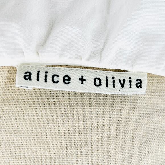 alice + olivia White Off-Shoulder Ruffle Statement Blouse Top - Picture 6 of 8